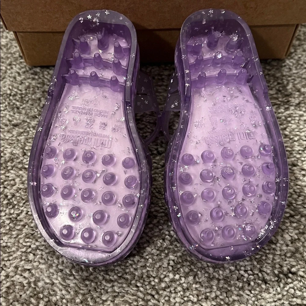 Mini Melissa Lilac Jelly Sandals with Star Accents - Picture 4 of 5